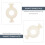 Trumpet Button Spring Pads White Plastic 6 pcs 4