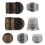 Sewing thimbles metal quilting embroidery 2 sets 7