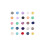 Resin Rhinestone Patches 8mm Round Flat Back 100pcs Mixed 1