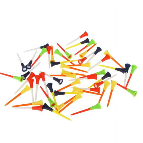 Plastic Golf Tees Multi Color 30 Pack 83mm