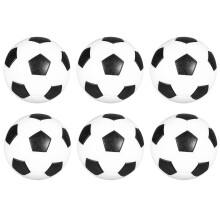 Foosball Soccer Balls Black and White 6 Pack