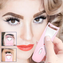 Oplaadbare elektrische wimperkruller, compatibel met navulpads, professionele, langdurige, snelle en natuurlijke krul, roze, cadeau voor vrouwen