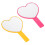 Heart-Shaped Hand Mirror ABS Orange Makeup Mirror 2 pcs 8