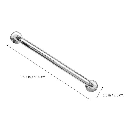 Stainless Steel Bathroom Grab Bar 2.5x40cm 2 pcs 1