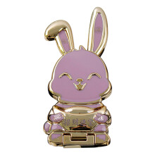 Kayannuo Oferta de Pascua Soporte de anillo para teléfono con forma de conejo Soporte trasero para teléfono ABS galvanizado Soporte oculto para
