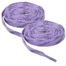 Hockey laces purple cotton flat shoelaces 1 pair