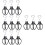 Quail Egg Scissors Metal 12 Pcs 1