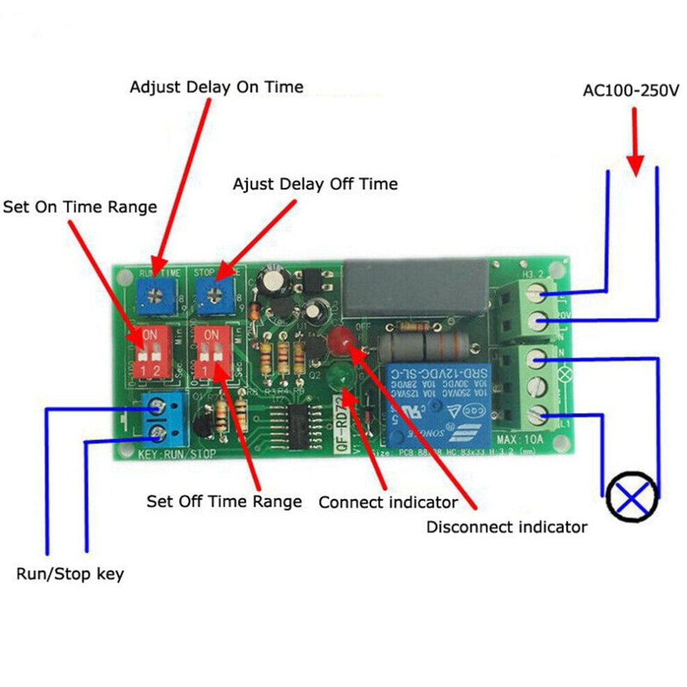 Mosiee Ac Timer Relay Module 110V 120V 220V 9107258928900