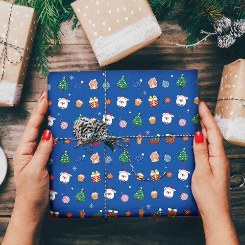 Christmas Wrapping Paper Set Outdoor Decor 6pcs