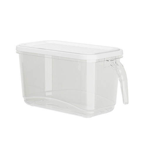 Square clear food storage containers with handles and lids 1