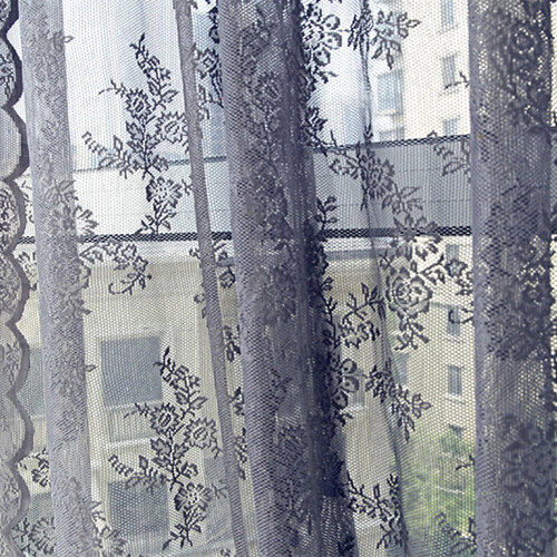 Flower Sheer Curtain Tulle Voile Valance 1 Panel