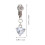 Falsk navlering uten piercing til dame med klips 6