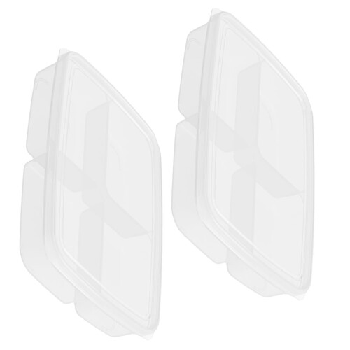 Πλαστικό κουτί αποθήκευσης φρούτων με καπάκι 2 τεμάχια