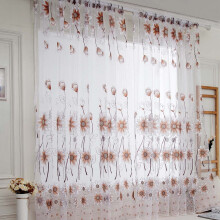 Christmas vines leaves tulle curtain drape panel1pc