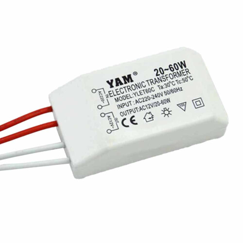 Ηλεκτρονικός Μετασχηματιστής 220V έως 12V AC 20-60W