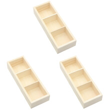 Boîte de rangement en bois pour thé et café (3 pièces)
