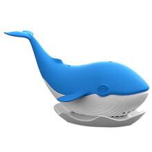 Passoire à thé en silicone en forme de baleine bleue (1 pièce)