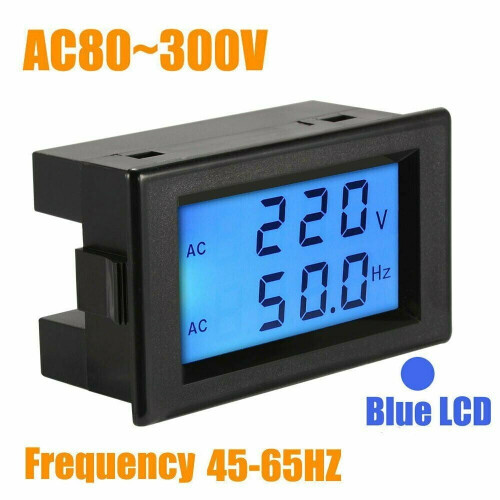 AC LCD digitális voltmérő frekvenciamonitor 300V