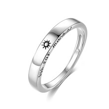 Sun and Moon Couple Promise Ring Set