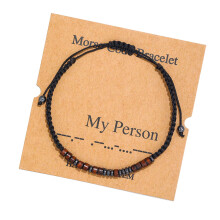 Kayannuo Juleudsalg Inspirerende Kode Armbånd Besked Sjove Smykker Med Træperler Til Fødselsdagsgaver