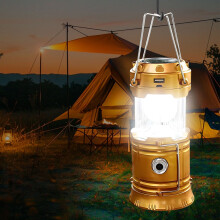 Luz de tenda LED recarregável por energia solar USB (1 unidade)