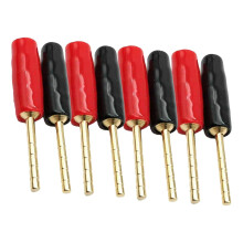 Mosiee banankontakt 4N syrefri koppar 2mm, 4 röda och 4 svarta.