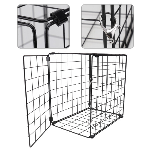 Foldable Cat Cage Black 1