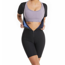 (Blue, XXXL) Women Workout Bodysuit, Slimming Shapewear Fitness Jumpsuit, Running Sport One Piece Outfit