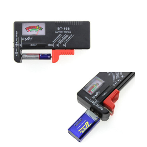 Tester per batterie da 1,5 V, 9 V, AA, AAA, voltmetro 1
