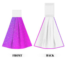 Tuáillí Láimhe Glitter Ombre Bándearg Corcra le Lúb Velcro