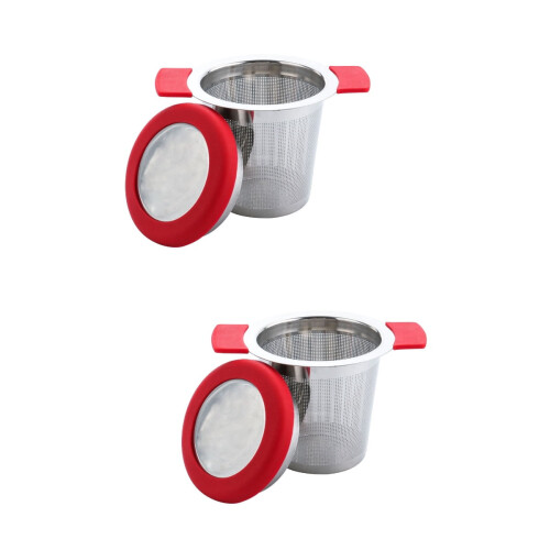 Tesil i rostfritt stål med silikonhandtag och lock2