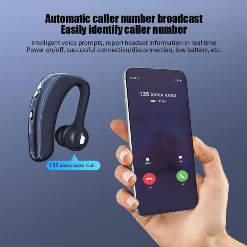 Bluetooth headset V5.1 with mic and mute key, noise 2