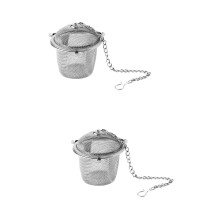 Boule à thé en acier inoxydable, filtre de 6,5 cm, lot de 2