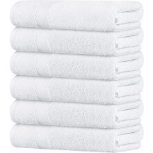 Baumwoll-Badetücher, weiß, 56 x 112 cm, 6er-Pack