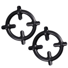 Anillo para wok para quemador de estufa de gas, color negro, 2 unidades.