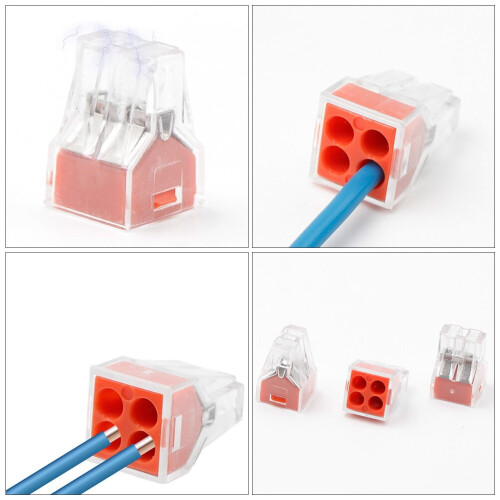 Conector de cablu electric cu bloc terminal, cu patru găuri, 30 2