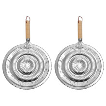 Placa difusora de calor para estufa de gas con mango de madera (2 unidades)