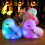 Heart Shaped LED Pillow Blue Stuffed Toy 4
