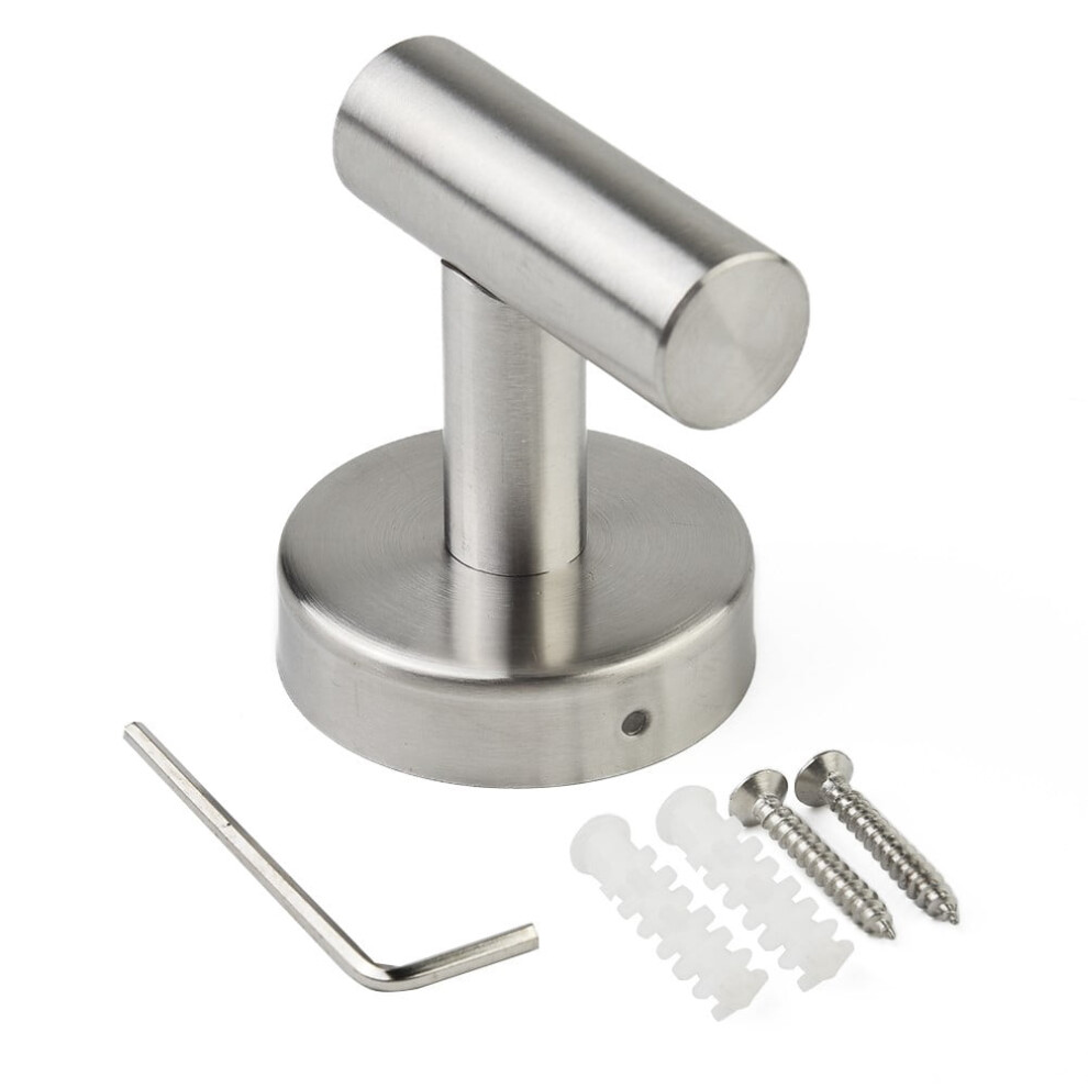 Stainless Steel Wall-Mount Round Towel Hook With Screw And 9314556097508
