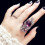 Butterfly Ring Retro Sapphire Amethyst Inlay Two-Piece 1