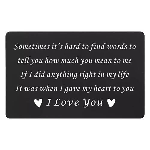 Engraved Metal Wallet Card Personalized 1pc 2