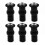 Toilet Seat Hinge Screw Set Black 6 pcs 1