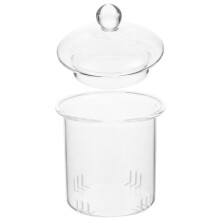 Filtre à thé en verre avec couvercle pour service à thé en vrac