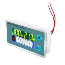 LCD akkumulátor voltmérő lítium-vas-foszfát mérésére