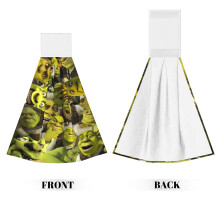 Prosoape de mâini Shrek din catifea coral cu buclă Velcro