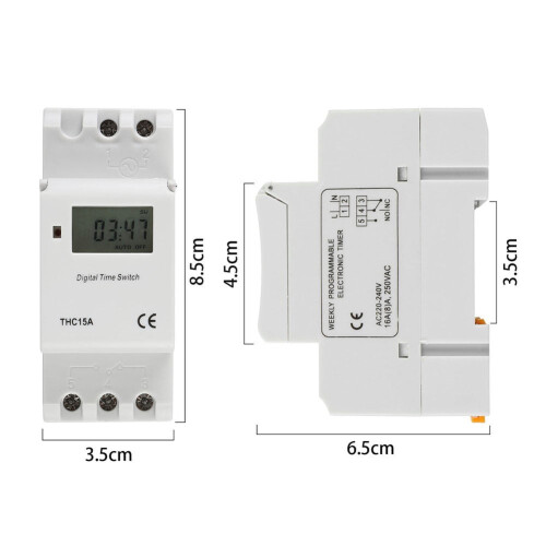 Mosiee LCD programozható időkapcsoló AC220V16A1pc