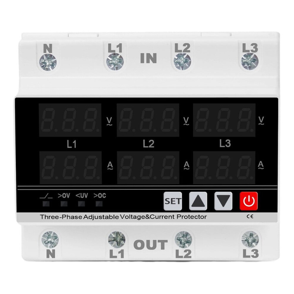 Overcurrent Undervoltage Protector 3-Phase Din Rail 63A 9107258946294