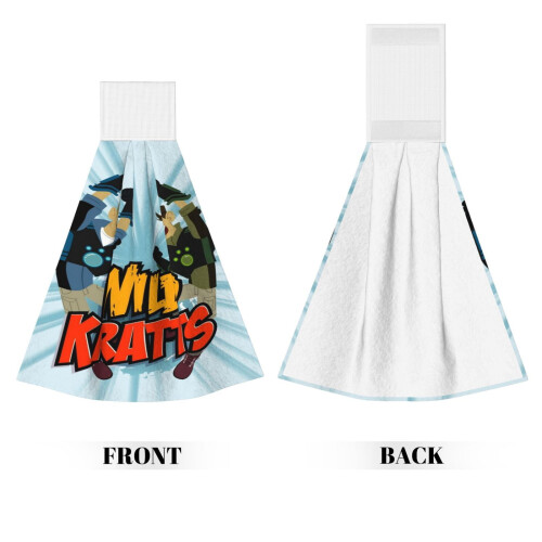 Πετσέτες χεριών Wild Kratts σε χρώμα κοραλί βελούδο με θηλιά Velcro
