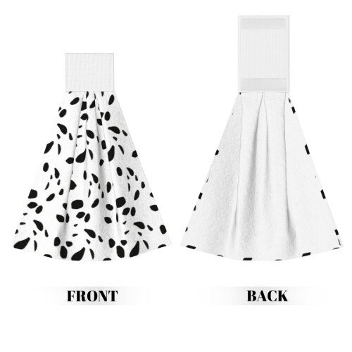 Handdoeken met dalmatiërprint, koraalfluweel, 2-pack