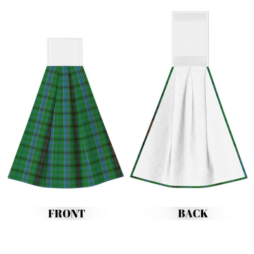 Χειροπετσέτες Duncan Tartan Coral Velvet με θηλιά Velcro